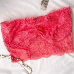 American Eagle Outfitters Coral Lace Bandeau